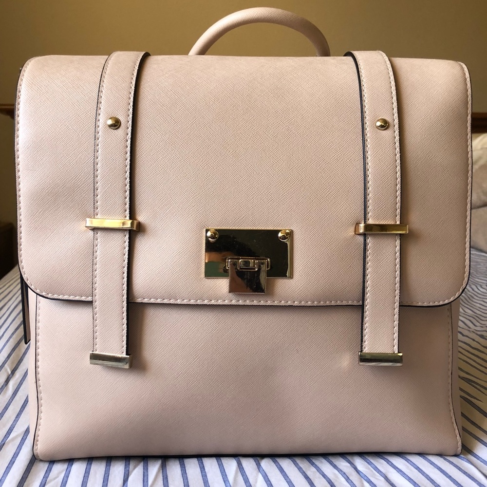 new look square satchel backpack